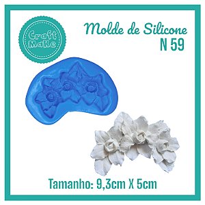 Molde de Silicone 59 - Trio Flor de Maio
