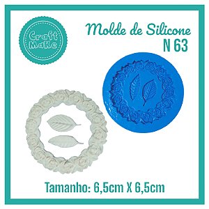 Molde de Silicone 63 - Guirlanda Mini Rosas