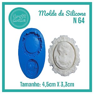 Molde de Silicone 64 - Camafeu Dama Antiga