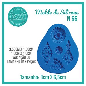 Molde de Silicone 66 - Mini Bijouterias