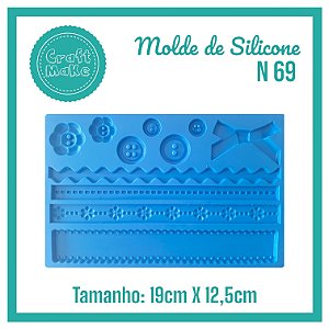Molde de Silicone 69 - Botões