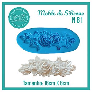 Molde de Silicone 81 - Arranjo Rosas G