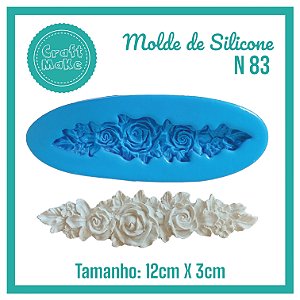 Molde de Silicone 83- Aplique Mini Rosas