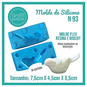 Molde de Silicone 93 - Passarinho Flex - 3D