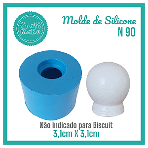 Molde de Silicone 90 - Puxador Bola