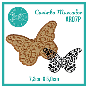 Carimbo Marcador AR07P - Borboleta Arabesco