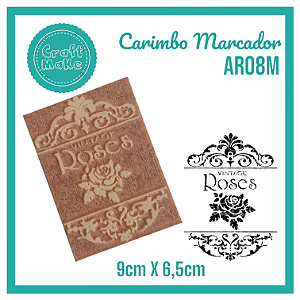 Carimbo Marcador AR08M - Vintage Roses