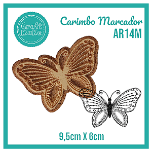 Carimbo Marcador AR14M - Borboleta Bordada