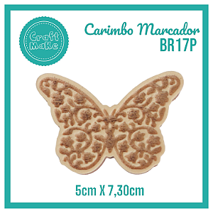 Carimbo Marcador BR17P - Borboleta Arabesco