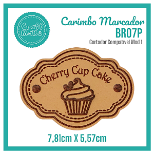 Carimbo Marcador BR07P - Cherry CupCake