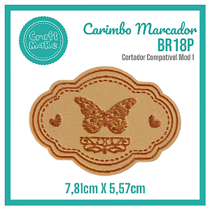 Carimbo Marcador BR18P - Borboleta Rótulo