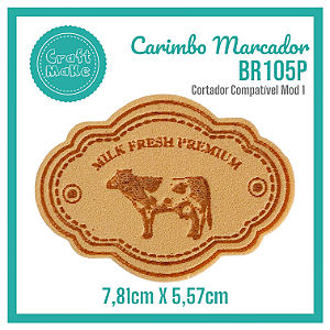 Carimbo Marcador BR105P - Vaca