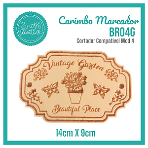 Carimbo Marcador BR04G - Vintage Garden