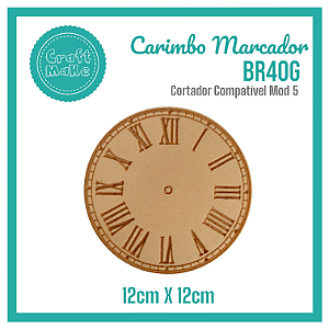 Carimbo Marcador BR40G - Relógio Romano