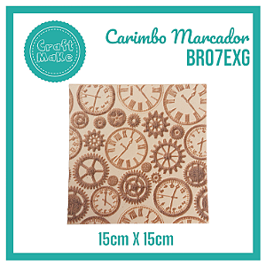 Carimbo Marcador BR07EXG - Textura Relógios Engrenagens