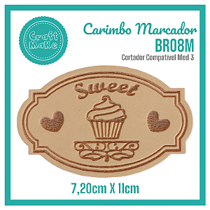 Carimbo Marcador BR08M - Sweet CupCake