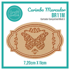 Carimbo Marcador BR11M - Borboleta Rótulo