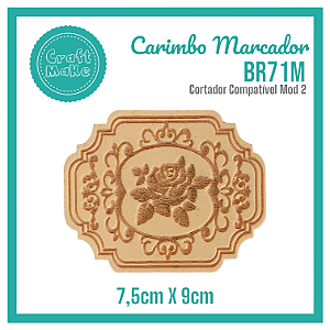Carimbo Marcador BR71M - Rosa Moldura