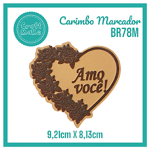 Carimbo Marcador BR78M - Coração Amo Você