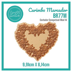 Carimbo Marcador BR77M - Guirlanda Coração