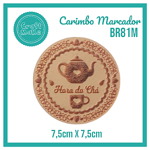 Carimbo Marcador BR81M - Hora do Chá Bule