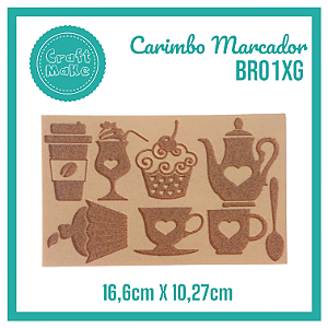Carimbo Marcador BR01XG - Conjunto de Café