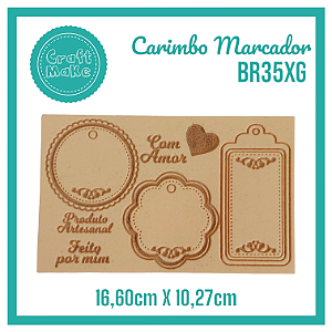 Carimbo Marcador BR35XG - Tag Coração