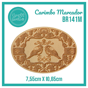 Carimbo Marcador BR141M - Pássaro Oval