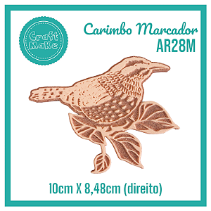 Carimbo Marcador AR28M - Passarinho Gaudí Direito