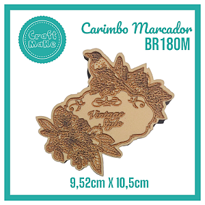 Carimbo Marcador BR180M - Style Vintage Passarinho