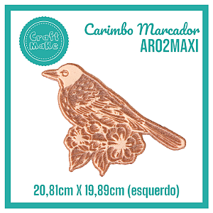 Carimbo Marcador AR02MAXI - Passarinho Jerônimo Esquerdo