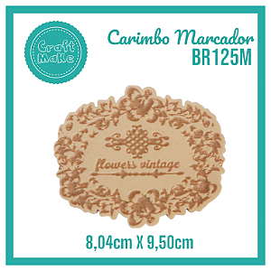 Carimbo Marcador BR125M - Flowers Vintage Provençal