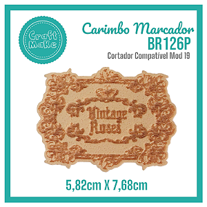 Carimbo Marcador BR126P - Vintage Roses Provençal