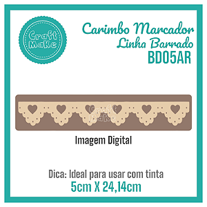 Carimbo Marcador Barrado BD05AR Coração