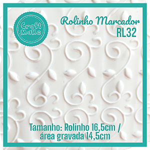 RL32 Rolinho Marcador Arabesco Folhas