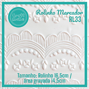 RL33 Rolinho Marcador Renda Flor