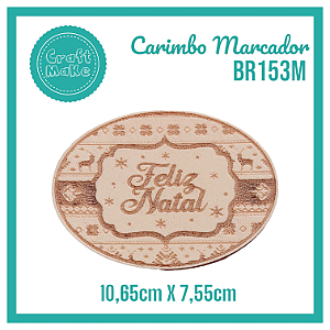 Carimbo Marcador BR153M Feliz Natal Oval