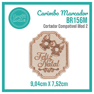 Carimbo Marcador BR156M Feliz Natal Sinos (vertical)