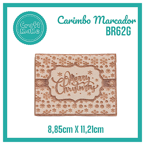 Carimbo Marcador BR62G Merry Christmas Quadrado