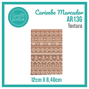 Carimbo Marcador AR13G Textura/Estampa Tricô Natal