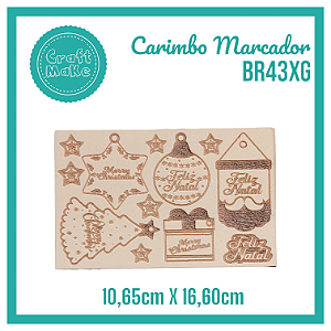 Carimbo Marcador BR43XG Tags Formas Natal