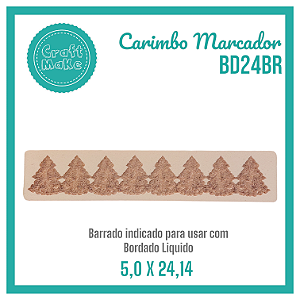 Carimbo Marcador BD24BR Barrado Árvore de Natal