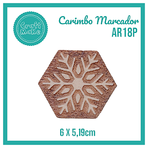 Carimbo Marcador AR18P Natal - Floco de Neve