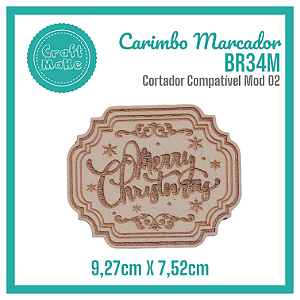 Carimbo Marcador BR34M Natal - Merry Christmas
