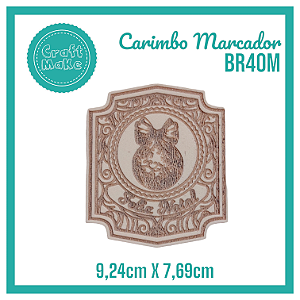 Carimbo Marcador BR40M Natal - Bola Feliz Natal Arabescos