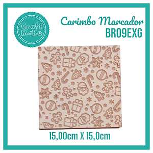 Carimbo Marcador BR09EXG Natal Textura - Papai Noel