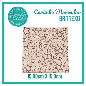 Carimbo Marcador BR11EXG Natal Textura - Estrelas