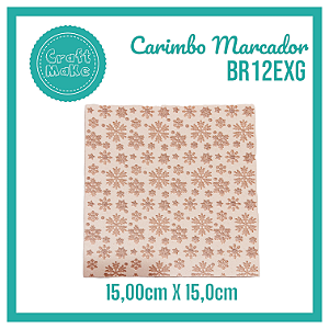 Carimbo Marcador BR12EXG Natal Textura - Flocos de Neve