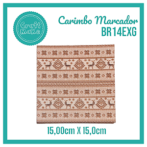 Carimbo Marcador BR14EXG Natal Textura - Tricô Rena