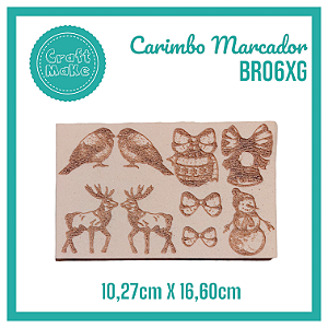 Carimbo Marcador BR06XG Natal - Pássaro/Rena/Outros